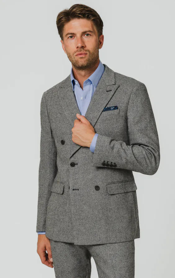Grijs twill tweed colbert Grijs twill tweed colbert