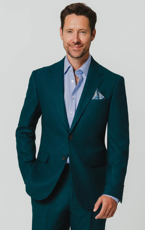 Teal wollen flanellen colbert Teal wollen flanellen colbert