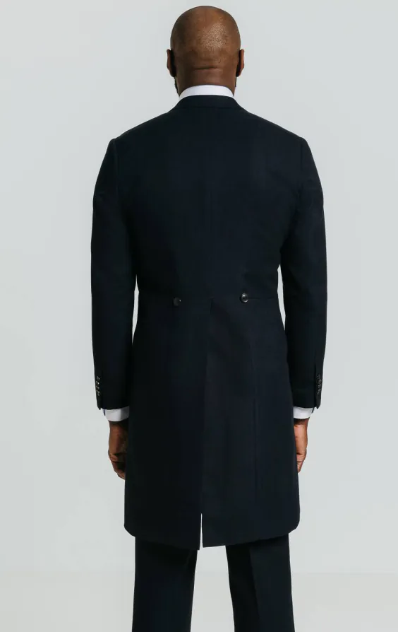 Navy visgraat jacquet jas - photo 5