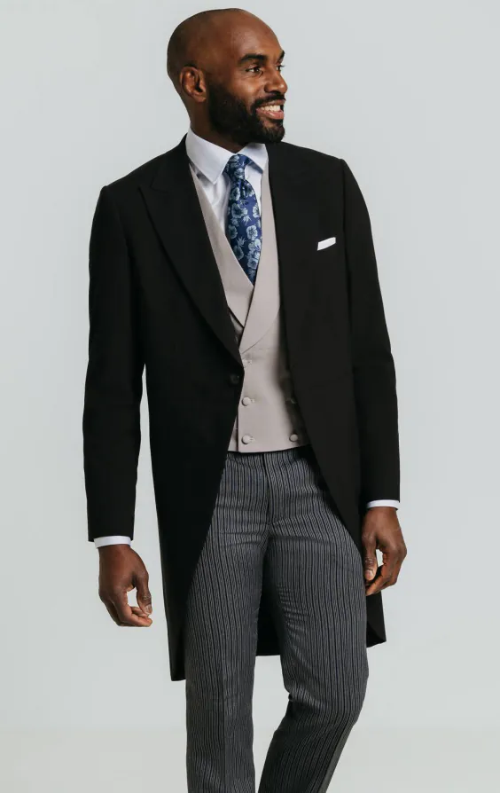 Zwarte slim fit jacquet jas Zwarte slim fit jacquet jas