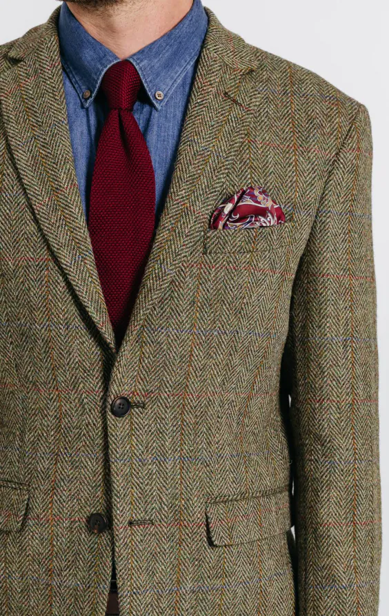 Harris Tweed groen geruit tweed colbert - photo 3