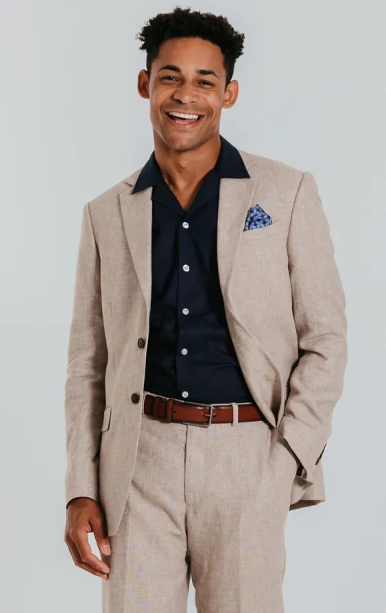 Zand kleurig linnen blazer Zand kleurig linnen blazer