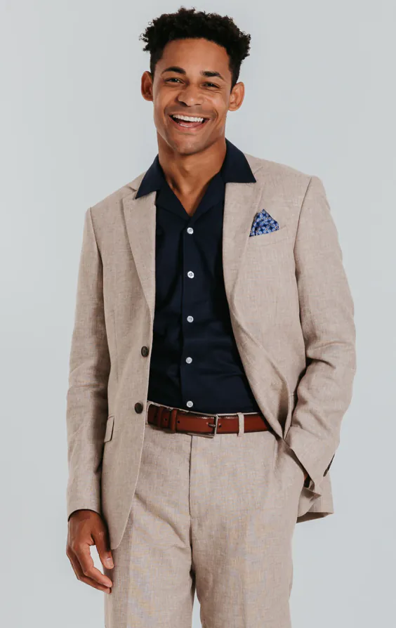 Zand kleurig linnen blazer Zand kleurig linnen blazer
