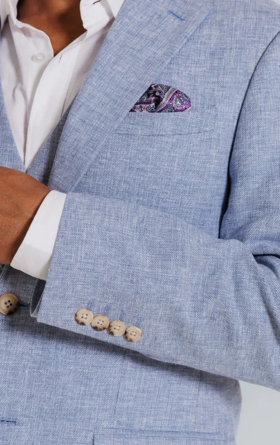 Licht blauw linnen blazer - photo 2 Licht blauw linnen blazer - photo 2