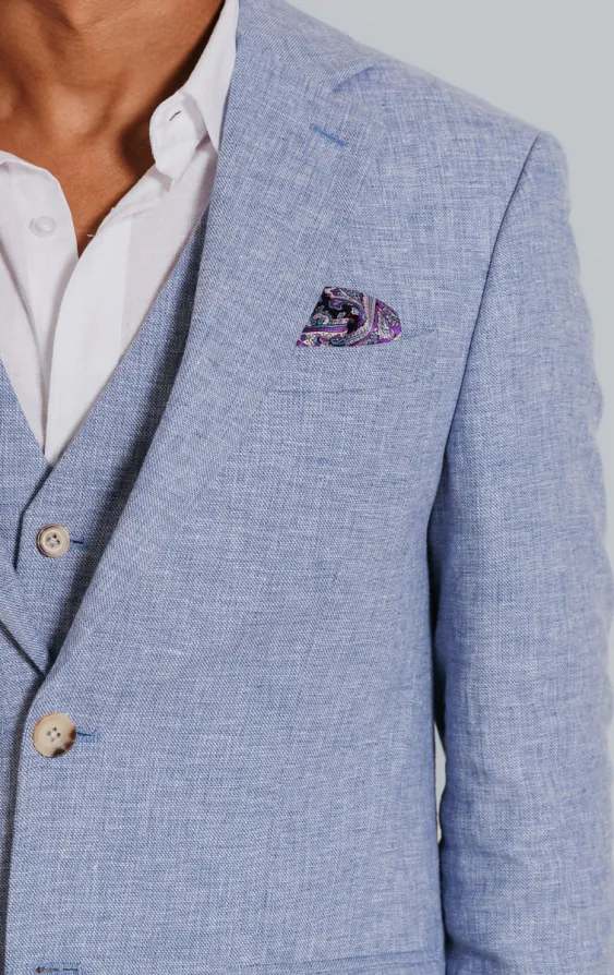 Licht blauw linnen blazer - photo 3 Licht blauw linnen blazer - photo 3