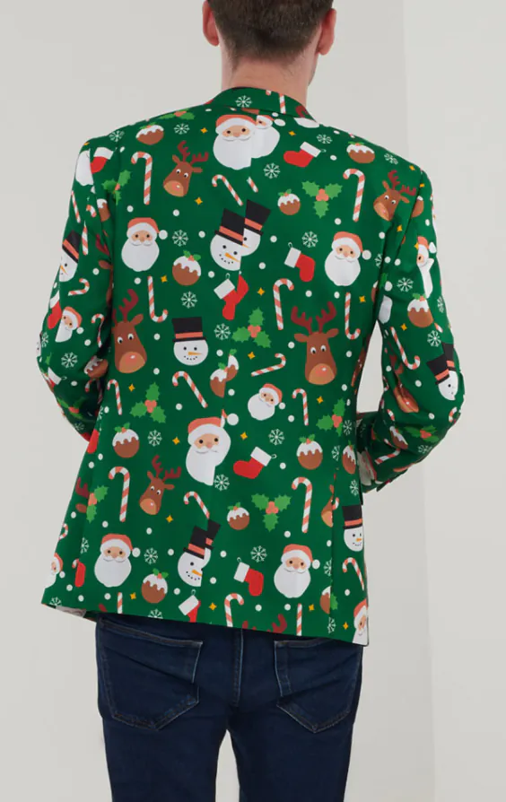 'Santa & Friends' groen kerst colbert - photo 1