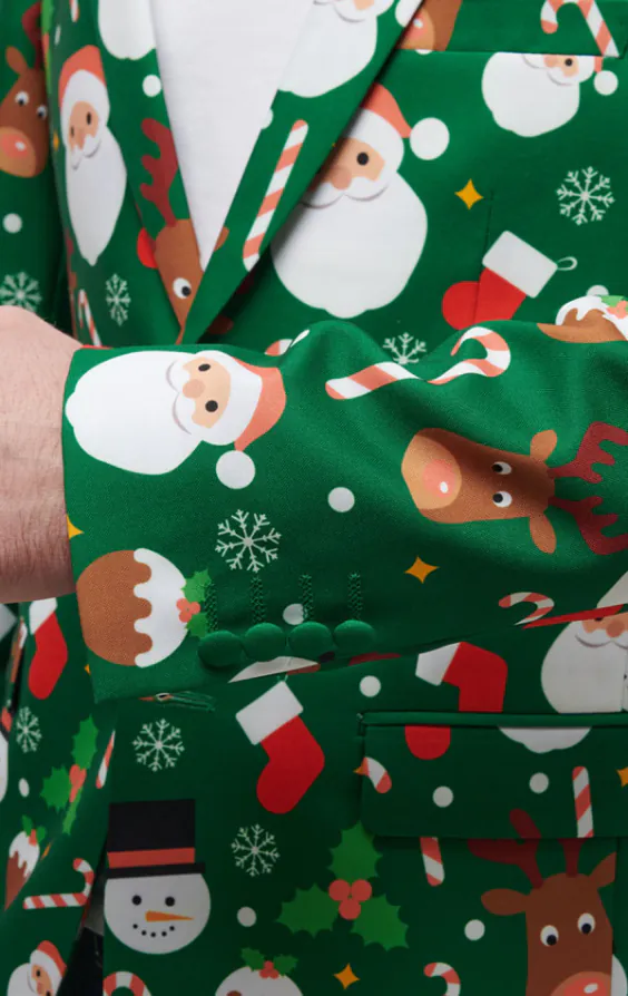 'Santa & Friends' groen kerst colbert - photo 3