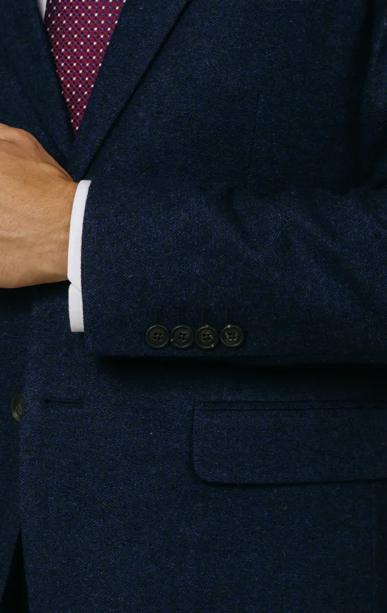 Dobel Navy Donegal Tweed Kostuum - photo 2 Dobel Navy Donegal Tweed Kostuum - photo 2