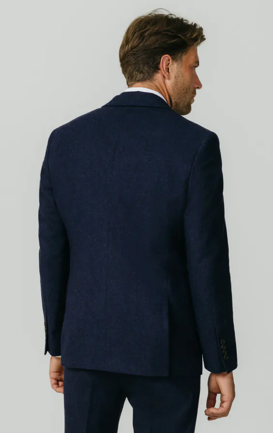 Dobel Navy Donegal Tweed Kostuum - photo 5 Dobel Navy Donegal Tweed Kostuum - photo 5