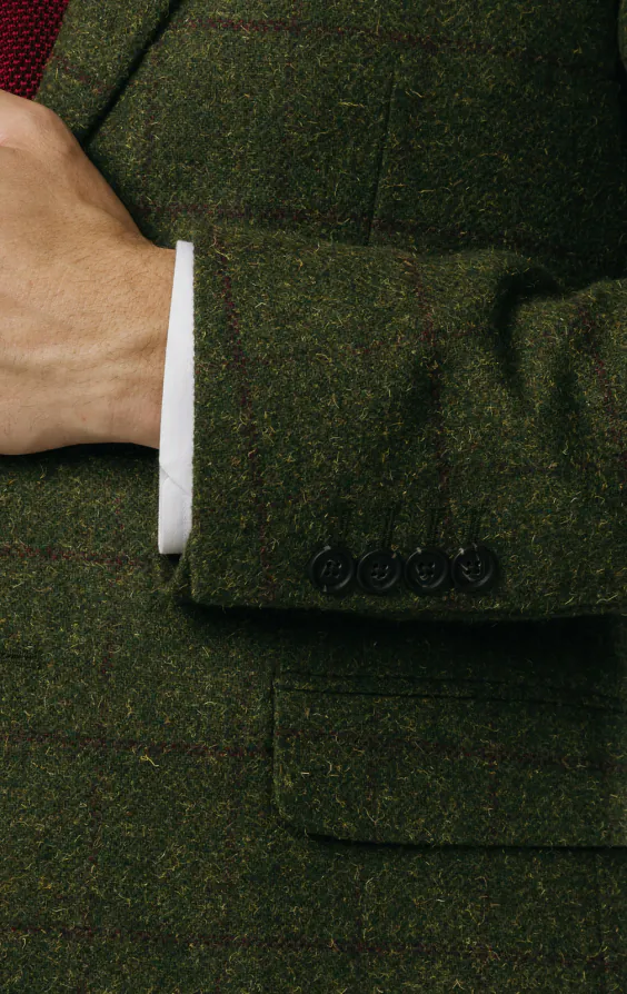 Groen groot geruit tweed colbert - photo 2 Groen groot geruit tweed colbert - photo 2