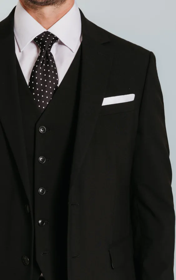 Zwart slim fit 3 delig kostuum - photo 4 Zwart slim fit 3 delig kostuum - photo 4