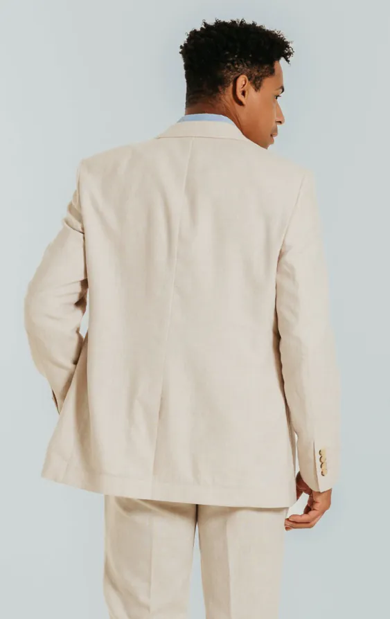 Crème linnen slim fit blazer - photo 4 Crème linnen slim fit blazer - photo 4