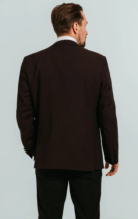 Bordeaux rood smokingjas met piek revers - photo 1 Bordeaux rood smokingjas met piek revers - photo 1