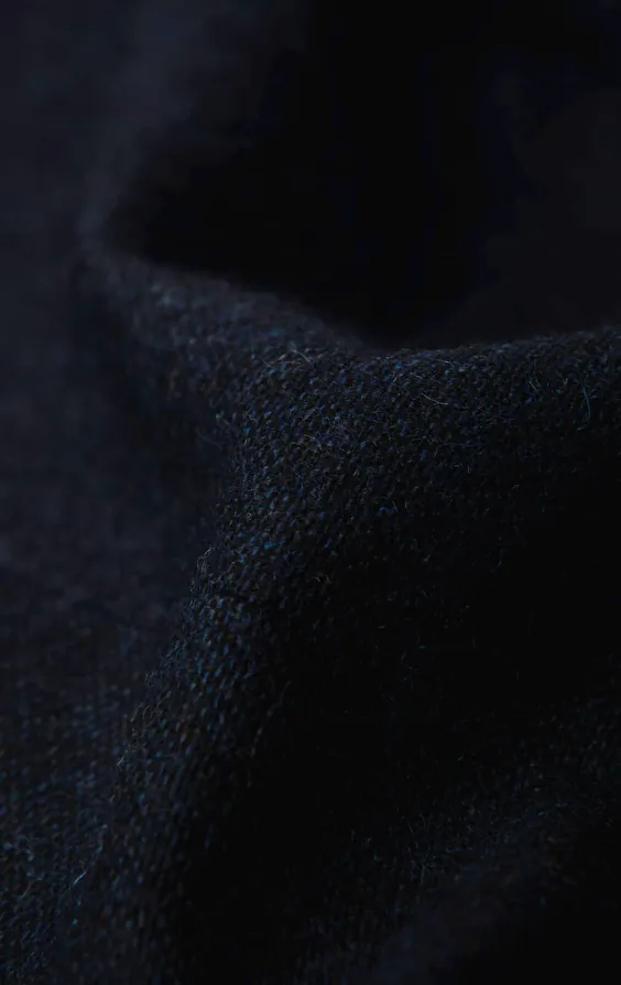 Navy donegal tweed gilet met notch revers - photo 3 Navy donegal tweed gilet met notch revers - photo 3