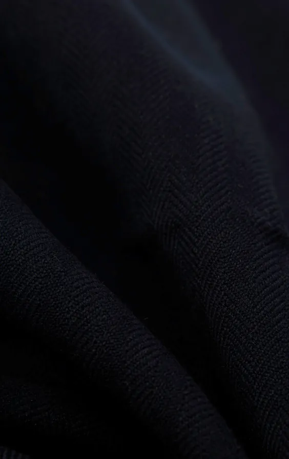 Navy visgraat pantalon - photo 3
