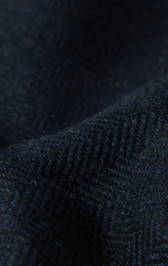 Marineblauw visgraat tweed gilet met opgezette zakken - photo 4 Marineblauw visgraat tweed gilet met opgezette zakken - photo 4