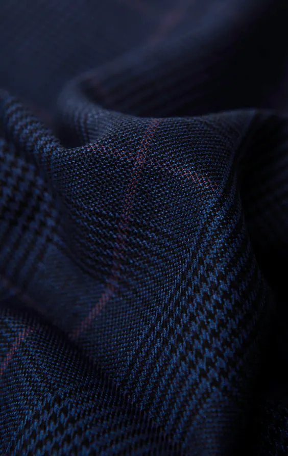 Marineblauw met roze geruit gilet - photo 3