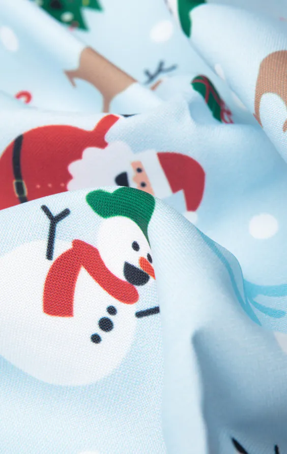 Feestelijk lichtblauw besneeuwd kerstgilet - photo 3