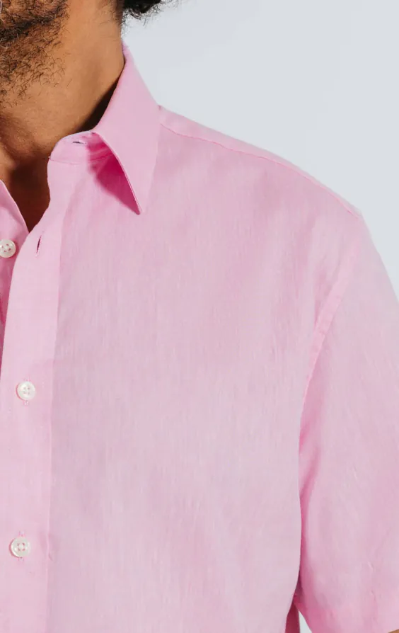 Roze linnen overhemd - photo 2