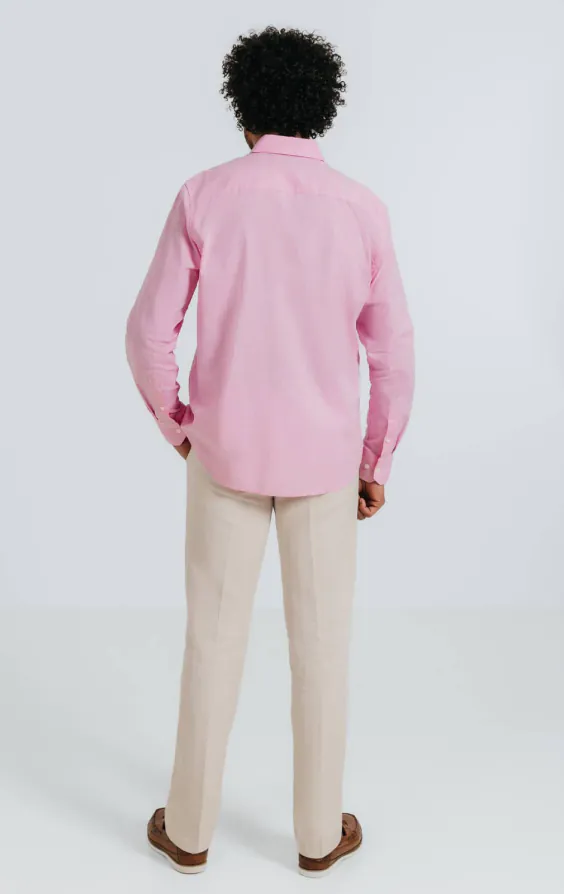 Roze linnen overhemd - photo 4