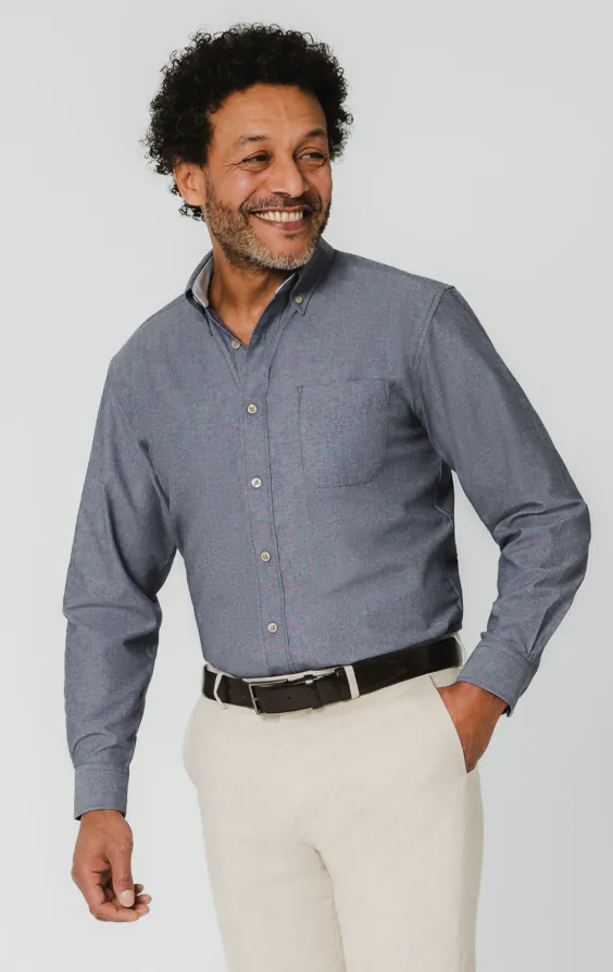 Blauw chambray overhemd - photo 3
