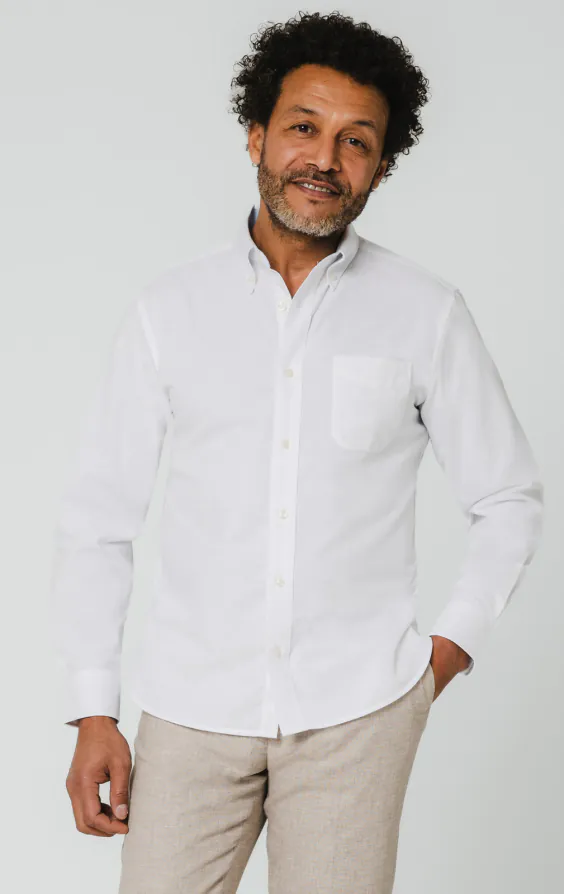Wit Oxford overhemd Wit Oxford overhemd