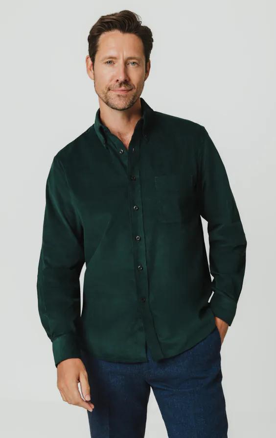 Groen corduroy overhemd Groen corduroy overhemd