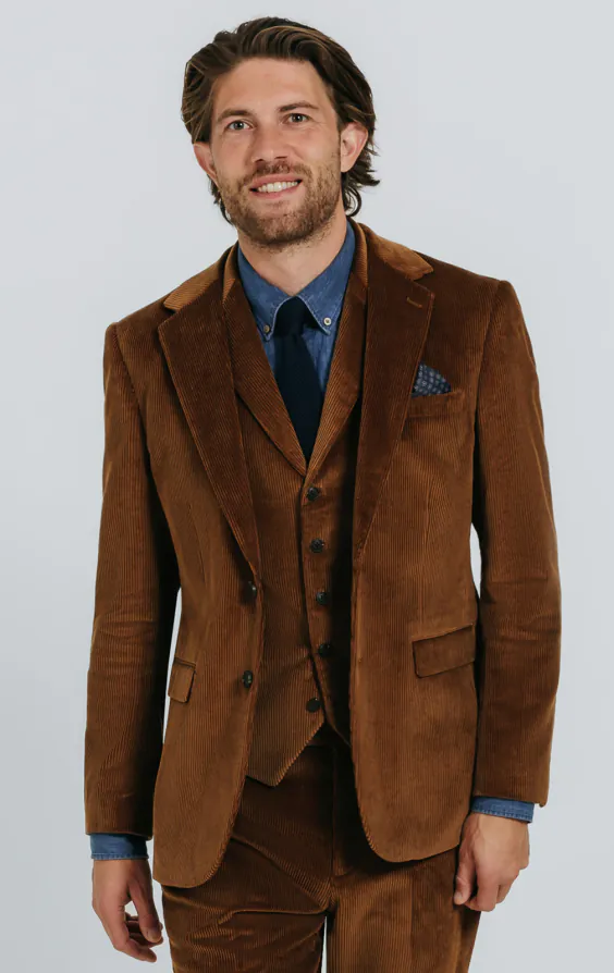Mid-bruin corduroy 3-delig pak Mid-bruin corduroy 3-delig pak