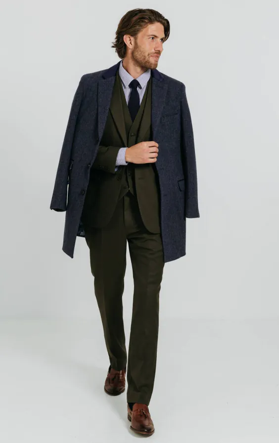 Donker groen twill 3-delig pak - photo 1
