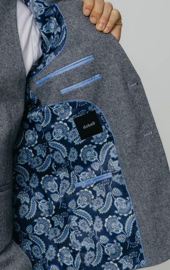 Blauw Donegal tweed 3 delig kostuum - photo 4