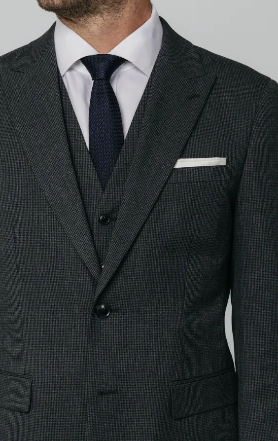 Charcoal Puppytooth geruit 3 delig kostuum - photo 3
