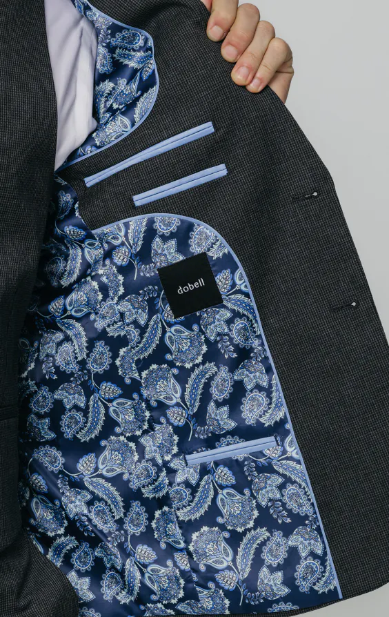 Charcoal Puppytooth geruit 3 delig kostuum - photo 4