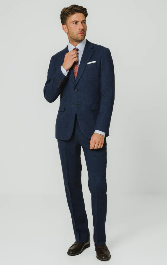 Blauw visgraat tweed pak - photo 1 Blauw visgraat tweed pak - photo 1