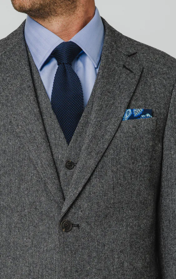 Grijs visgraat tweed 3 delig pak - photo 3 Grijs visgraat tweed 3 delig pak - photo 3