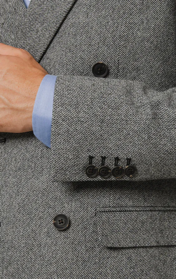 Grijs twill tweed 3 delig pak - photo 2