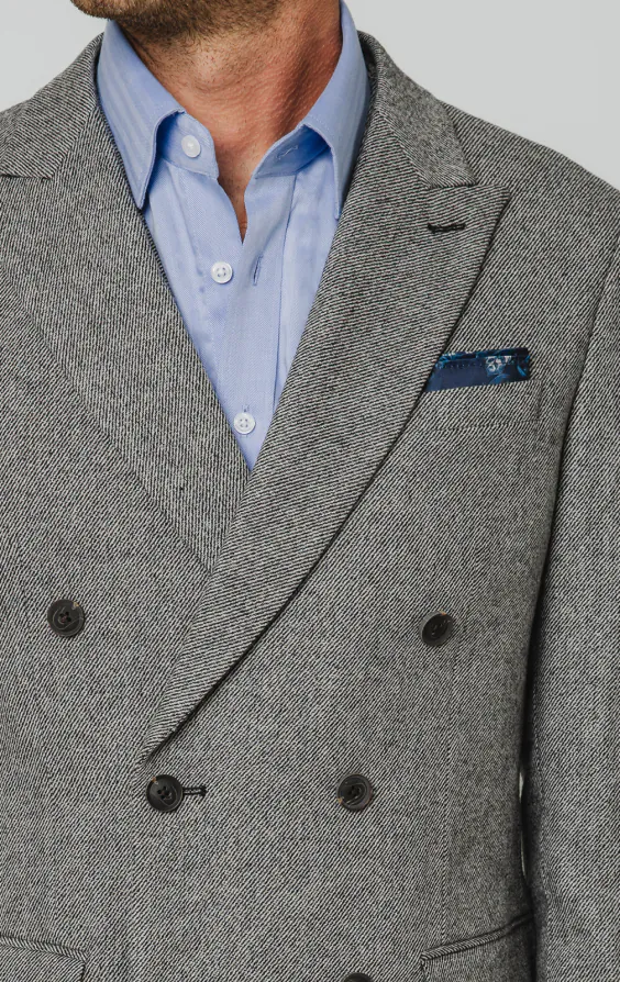 Grijs twill tweed 3 delig pak - photo 3