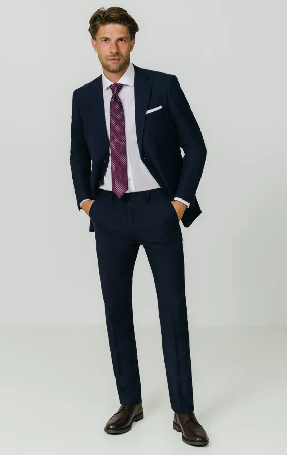 Dobel Navy Donegal Tweed Kostuum - photo 1 Dobel Navy Donegal Tweed Kostuum - photo 1