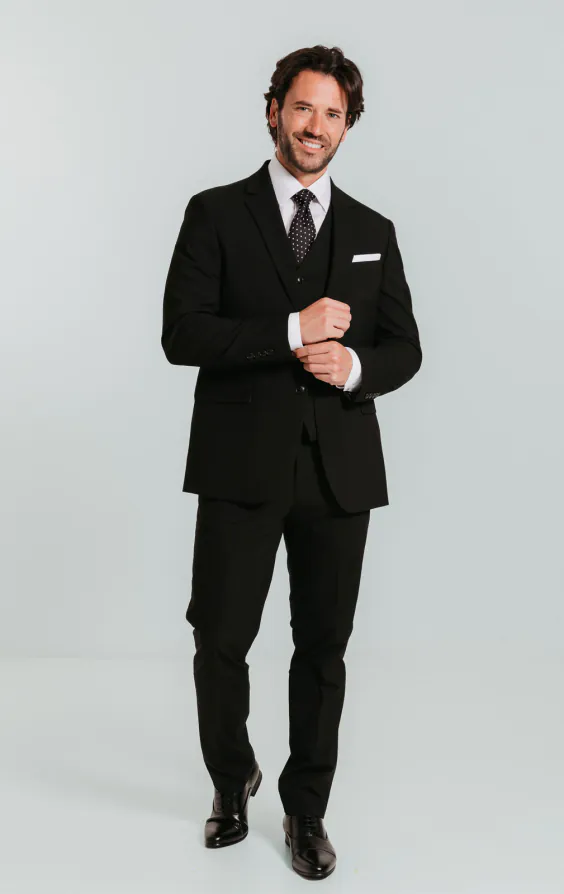 Zwart slim fit 3 delig kostuum - photo 1 Zwart slim fit 3 delig kostuum - photo 1