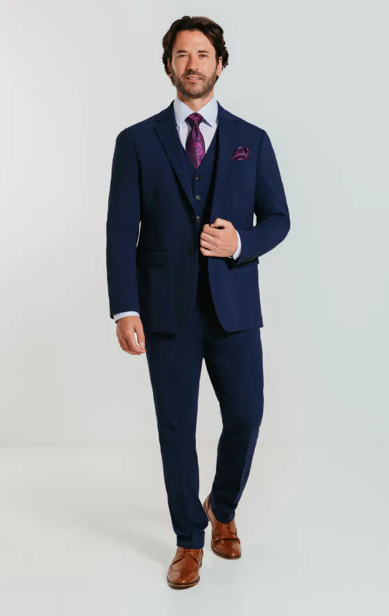 Blauw slim fit 3 delig kostuum - photo 1 Blauw slim fit 3 delig kostuum - photo 1
