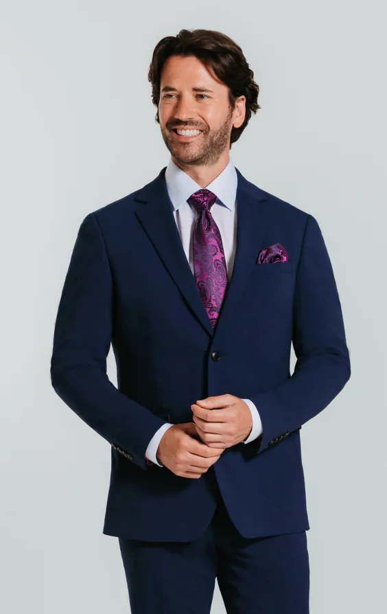 Blauw slim fit kostuum Blauw slim fit kostuum