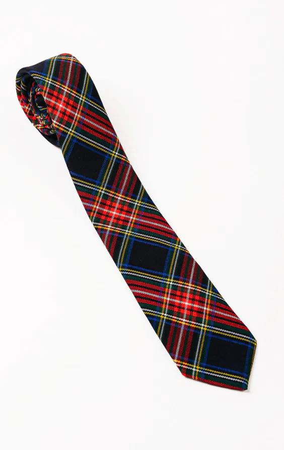 Navy tartan ruit stropdas - photo 1 Navy tartan ruit stropdas - photo 1