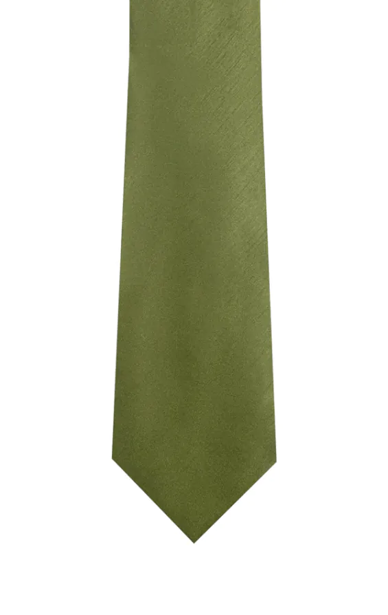 Poly dupion stropdas in groen - photo 1