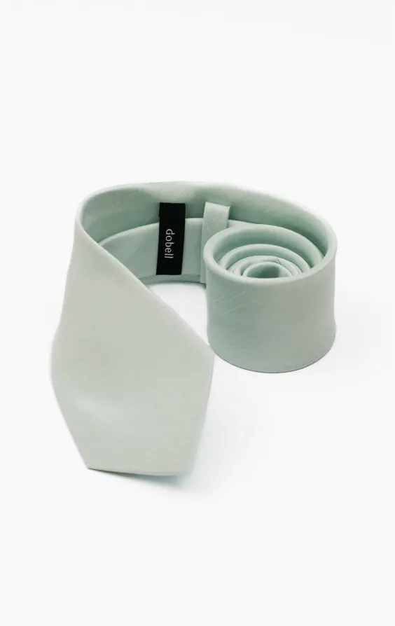 Poly dupion stropdas in lichtgroen - photo 2