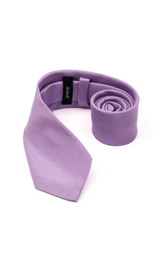 Poly dupion stropdas in lavendel - photo 2
