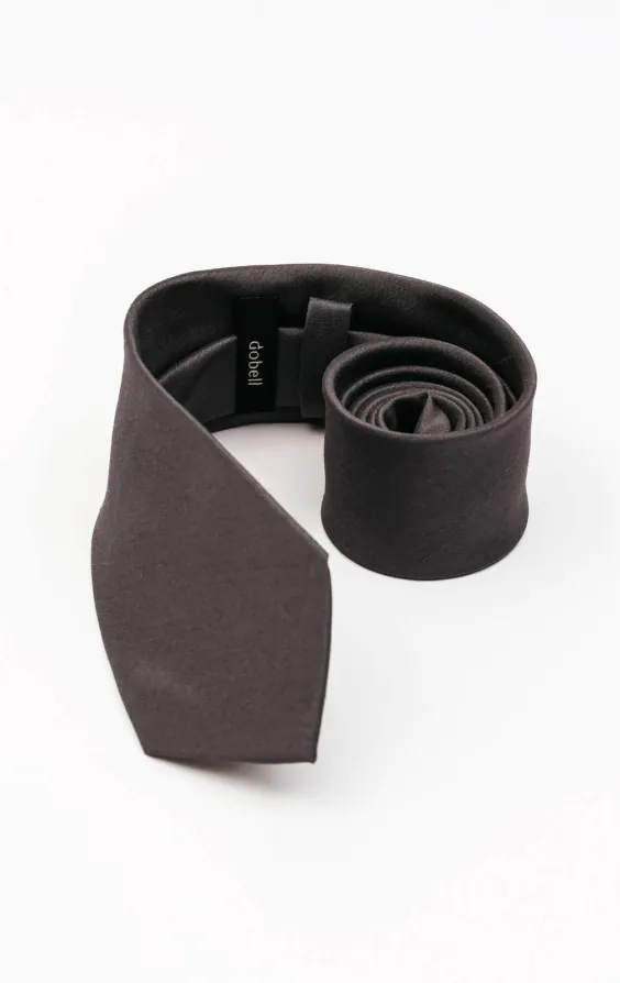 Poly dupion stropdas in donkergrijs - photo 2