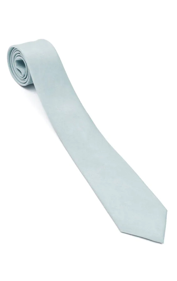 Poly dupion stropdas in poederblauw - photo 1