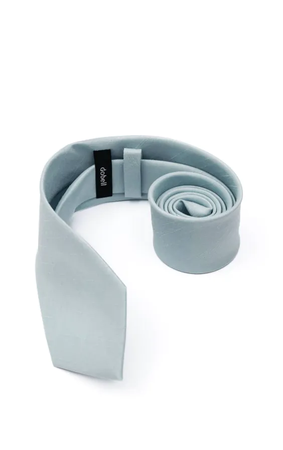 Poly dupion stropdas in poederblauw - photo 2
