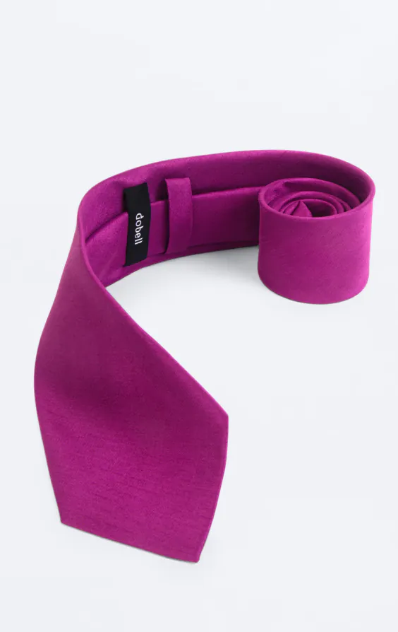 Paars poly dupion stropdas - photo 1