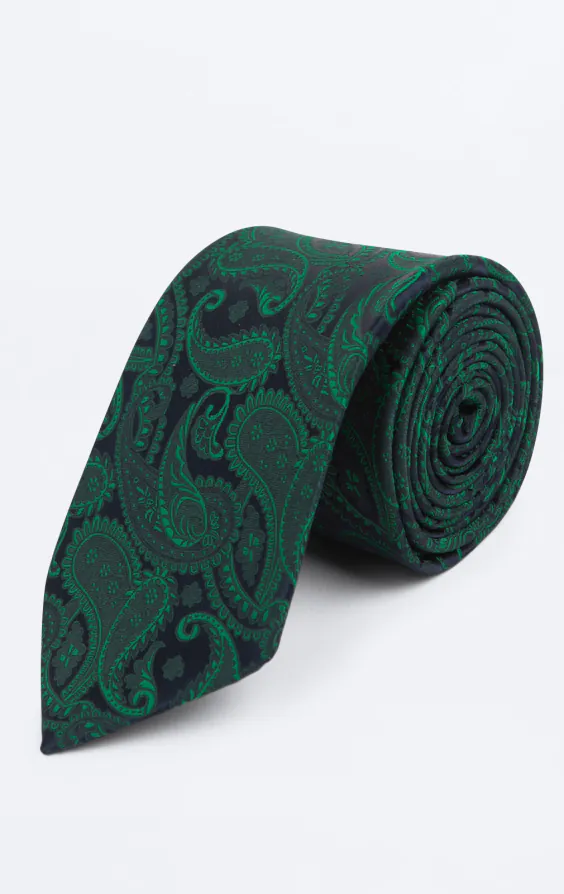 Groene paisley stropdas Groene paisley stropdas