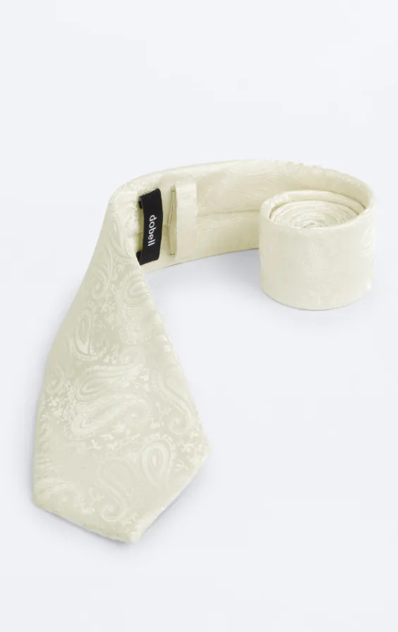 Crèmekleurige paisley stropdas - photo 1 Crèmekleurige paisley stropdas - photo 1